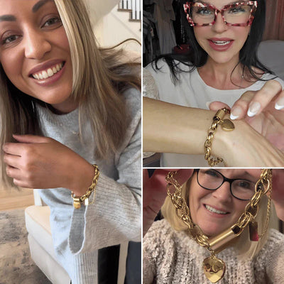 Ruby's Gold Heartened Bracelet