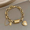 Ruby's Gold Heartened Bracelet